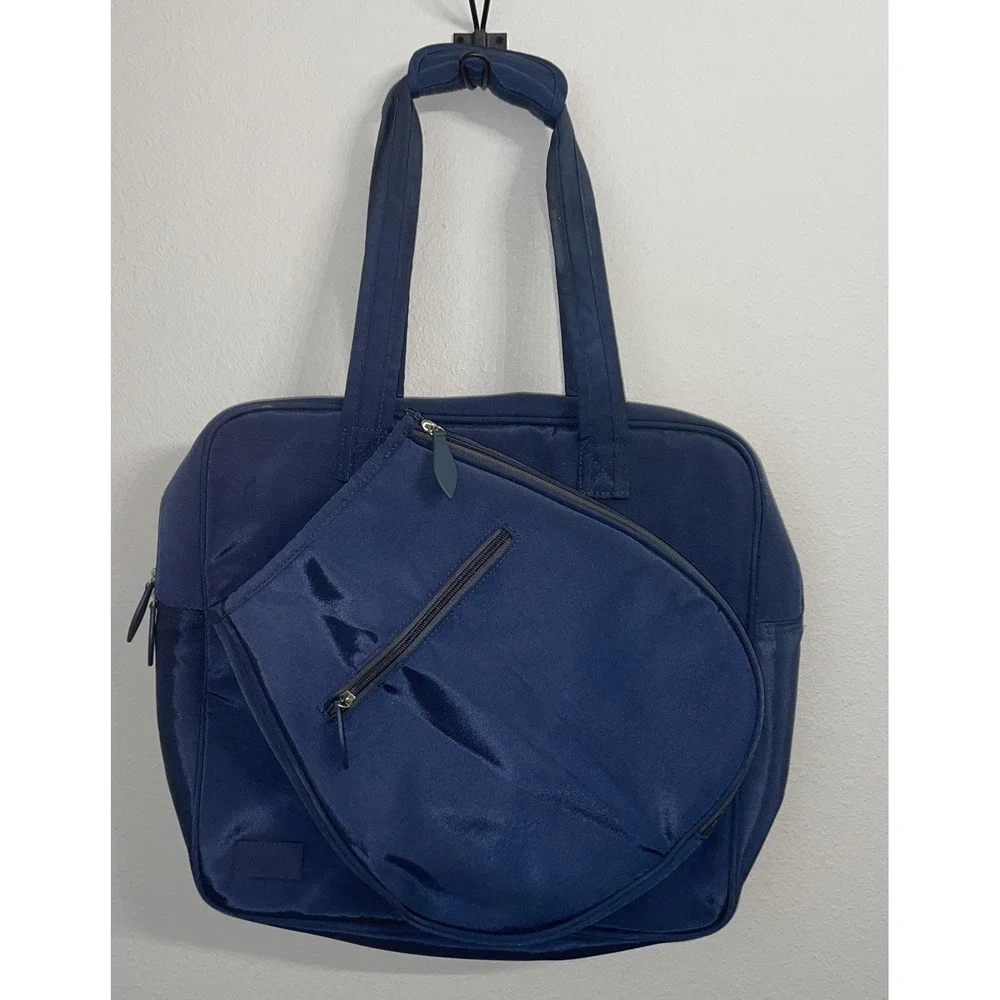 Ame & Lulu Hamptons Tennis Bag‎ Navy Blue
